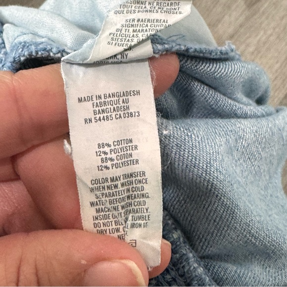 Aerie Short Bundle Boardwalk Zip Pocket Denim Royal Palm Green Shorts - Picture 11 of 11